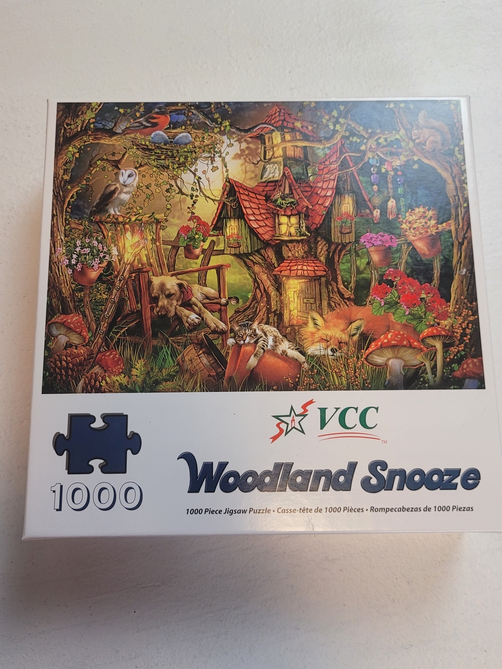 Woodland Snooze 1000-Piece Jigsaw Puzzle — Colorful Forest Scene
